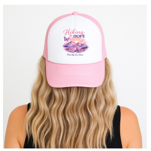 Light Pink Trucker Hat – Pink & Purple HFH Design