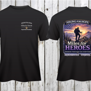 HFH - PHF MILES FOR HEROES BLACK T SHIRT