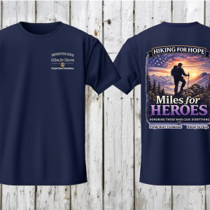 HFH - PHF MILES FOR HEROES BLUE T SHIRT